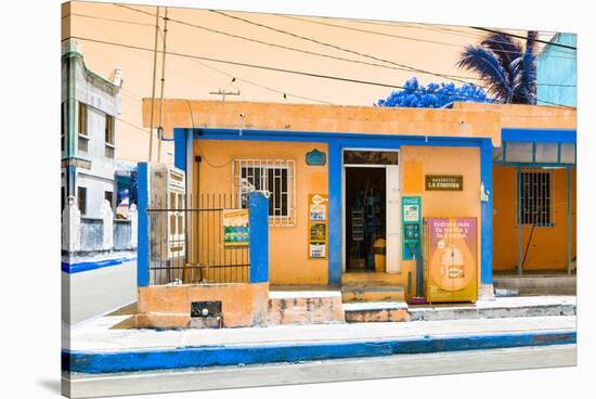 ¡Viva Mexico! Collection - "La Esquina" Orange Supermarket - Cancun-Philippe Hugonnard-Stretched Canvas