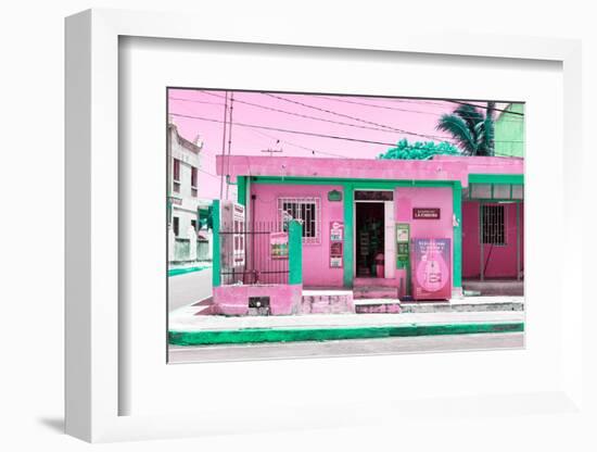 ¡Viva Mexico! Collection - "La Esquina" Pink Supermarket - Cancun-Philippe Hugonnard-Framed Photographic Print