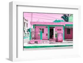 ¡Viva Mexico! Collection - "La Esquina" Pink Supermarket - Cancun-Philippe Hugonnard-Framed Photographic Print