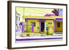 ¡Viva Mexico! Collection - "La Esquina" Yellow Supermarket - Cancun-Philippe Hugonnard-Framed Photographic Print