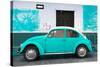 ¡Viva Mexico! Collection - Light Blue VW Beetle Car and American Graffiti-Philippe Hugonnard-Stretched Canvas