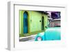 ¡Viva Mexico! Collection - Light Blue VW Beetle Car and Colorful House-Philippe Hugonnard-Framed Photographic Print