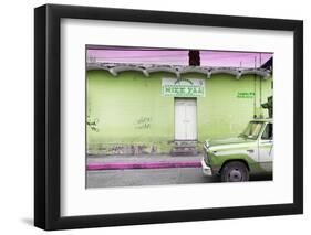 ¡Viva Mexico! Collection - Lime Green Truck-Philippe Hugonnard-Framed Photographic Print