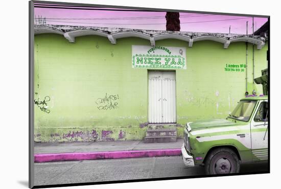 ¡Viva Mexico! Collection - Lime Green Truck-Philippe Hugonnard-Mounted Photographic Print