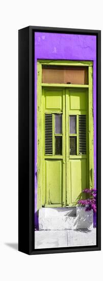 ¡Viva Mexico! Collection - Lime Green Window and Purple Wall-Philippe Hugonnard-Framed Stretched Canvas