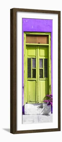 ¡Viva Mexico! Collection - Lime Green Window and Purple Wall-Philippe Hugonnard-Framed Photographic Print