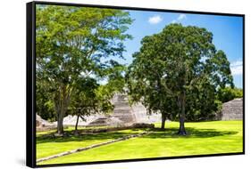 ¡Viva Mexico! Collection - Maya Archaeological Site - Edzna Campeche-Philippe Hugonnard-Framed Stretched Canvas
