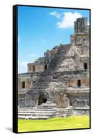¡Viva Mexico! Collection - Maya Archaeological Site V - Edzna Campeche-Philippe Hugonnard-Framed Stretched Canvas
