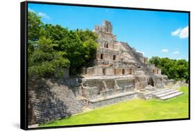 ¡Viva Mexico! Collection - Maya Archaeological Site VI - Edzna Campeche-Philippe Hugonnard-Framed Stretched Canvas