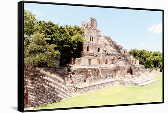 ¡Viva Mexico! Collection - Maya Archaeological Site VII - Edzna Campeche-Philippe Hugonnard-Framed Stretched Canvas