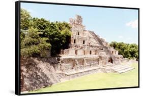 ¡Viva Mexico! Collection - Maya Archaeological Site VII - Edzna Campeche-Philippe Hugonnard-Framed Stretched Canvas