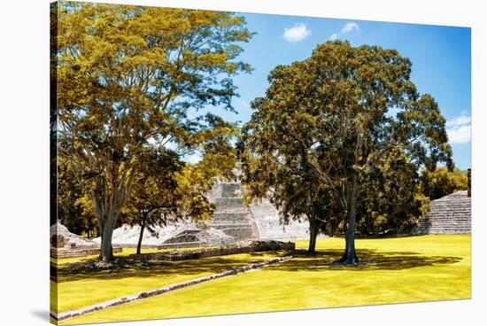 ¡Viva Mexico! Collection - Maya Archaeological Site with Fall Colors - Edzna Campeche-Philippe Hugonnard-Stretched Canvas