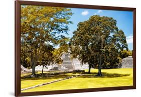 ¡Viva Mexico! Collection - Maya Archaeological Site with Fall Colors - Edzna Campeche-Philippe Hugonnard-Framed Photographic Print