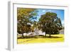 ¡Viva Mexico! Collection - Maya Archaeological Site with Fall Colors - Edzna Campeche-Philippe Hugonnard-Framed Photographic Print