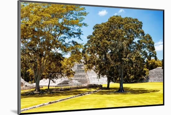 ¡Viva Mexico! Collection - Maya Archaeological Site with Fall Colors - Edzna Campeche-Philippe Hugonnard-Mounted Photographic Print