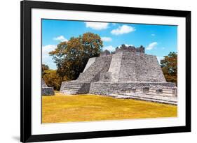 ¡Viva Mexico! Collection - Maya Archaeological Site with Fall Colors II - Edzna Campeche-Philippe Hugonnard-Framed Photographic Print