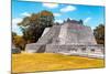 ¡Viva Mexico! Collection - Maya Archaeological Site with Fall Colors II - Edzna Campeche-Philippe Hugonnard-Mounted Photographic Print