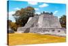 ¡Viva Mexico! Collection - Maya Archaeological Site with Fall Colors II - Edzna Campeche-Philippe Hugonnard-Stretched Canvas