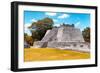 ¡Viva Mexico! Collection - Maya Archaeological Site with Fall Colors II - Edzna Campeche-Philippe Hugonnard-Framed Photographic Print