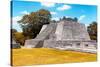 ¡Viva Mexico! Collection - Maya Archaeological Site with Fall Colors II - Edzna Campeche-Philippe Hugonnard-Stretched Canvas