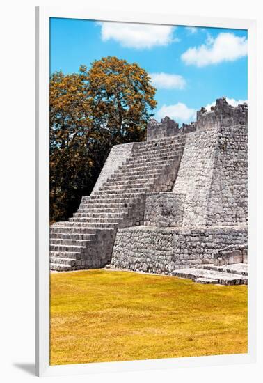 ¡Viva Mexico! Collection - Maya Archaeological Site with Fall Colors III - Edzna Campeche-Philippe Hugonnard-Framed Photographic Print