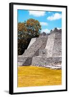 ¡Viva Mexico! Collection - Maya Archaeological Site with Fall Colors III - Edzna Campeche-Philippe Hugonnard-Framed Photographic Print