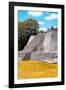 ¡Viva Mexico! Collection - Maya Archaeological Site with Fall Colors III - Edzna Campeche-Philippe Hugonnard-Framed Photographic Print