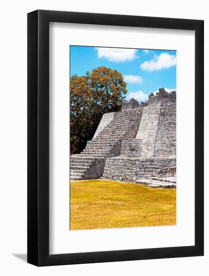 ¡Viva Mexico! Collection - Maya Archaeological Site with Fall Colors III - Edzna Campeche-Philippe Hugonnard-Framed Photographic Print