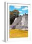 ¡Viva Mexico! Collection - Maya Archaeological Site with Fall Colors III - Edzna Campeche-Philippe Hugonnard-Framed Photographic Print