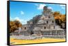 ¡Viva Mexico! Collection - Maya Archaeological Site with Fall Colors IV - Edzna Campeche-Philippe Hugonnard-Framed Stretched Canvas