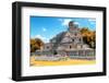 ¡Viva Mexico! Collection - Maya Archaeological Site with Fall Colors IV - Edzna Campeche-Philippe Hugonnard-Framed Photographic Print