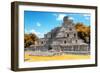 ¡Viva Mexico! Collection - Maya Archaeological Site with Fall Colors IV - Edzna Campeche-Philippe Hugonnard-Framed Photographic Print