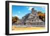 ¡Viva Mexico! Collection - Maya Archaeological Site with Fall Colors IV - Edzna Campeche-Philippe Hugonnard-Framed Photographic Print