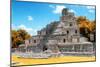 ¡Viva Mexico! Collection - Maya Archaeological Site with Fall Colors IV - Edzna Campeche-Philippe Hugonnard-Mounted Photographic Print