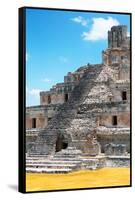 ¡Viva Mexico! Collection - Maya Archaeological Site with Fall Colors V - Edzna Campeche-Philippe Hugonnard-Framed Stretched Canvas