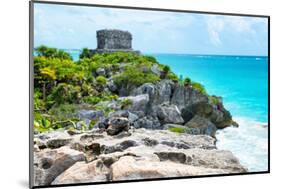 ¡Viva Mexico! Collection - Mayan Archaeological Site with Iguana II - Tulum-Philippe Hugonnard-Mounted Photographic Print