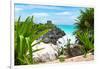 ¡Viva Mexico! Collection - Mayan Archaeological Site with Iguana - Tulum-Philippe Hugonnard-Framed Photographic Print