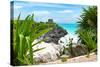 ¡Viva Mexico! Collection - Mayan Archaeological Site with Iguana - Tulum-Philippe Hugonnard-Stretched Canvas