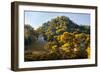 ¡Viva Mexico! Collection - Mayan Ruins with Fall Colors at Sunsrise - Palenque-Philippe Hugonnard-Framed Photographic Print