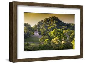 ¡Viva Mexico! Collection - Mayan Ruins with Fall Colors at Sunsrise-Philippe Hugonnard-Framed Photographic Print