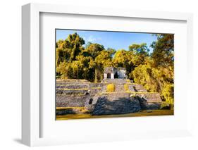 ¡Viva Mexico! Collection - Mayan Ruins with Fall Colors in Palenque-Philippe Hugonnard-Framed Photographic Print