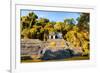 ¡Viva Mexico! Collection - Mayan Ruins with Fall Colors in Palenque-Philippe Hugonnard-Framed Photographic Print