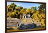 ¡Viva Mexico! Collection - Mayan Ruins with Fall Colors in Palenque-Philippe Hugonnard-Framed Photographic Print