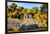 ¡Viva Mexico! Collection - Mayan Ruins with Fall Colors in Palenque-Philippe Hugonnard-Framed Photographic Print