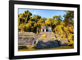 ¡Viva Mexico! Collection - Mayan Ruins with Fall Colors in Palenque-Philippe Hugonnard-Framed Photographic Print