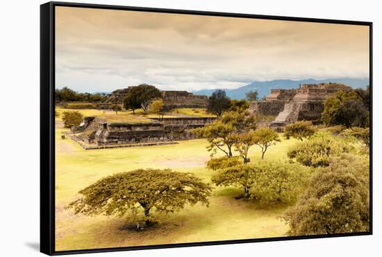 ¡Viva Mexico! Collection - Mayan Temple of Monte Alban with Fall Colors-Philippe Hugonnard-Framed Stretched Canvas