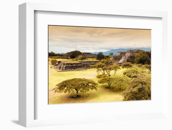 ¡Viva Mexico! Collection - Mayan Temple of Monte Alban with Fall Colors-Philippe Hugonnard-Framed Photographic Print