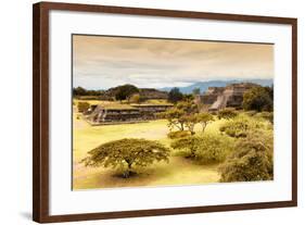 ¡Viva Mexico! Collection - Mayan Temple of Monte Alban with Fall Colors-Philippe Hugonnard-Framed Photographic Print