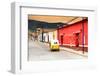 ¡Viva Mexico! Collection - Mexican Street Scene and Tuk Tuk at Sunset-Philippe Hugonnard-Framed Photographic Print