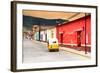 ¡Viva Mexico! Collection - Mexican Street Scene and Tuk Tuk at Sunset-Philippe Hugonnard-Framed Photographic Print